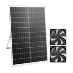 Kffkff Solar Powered Ventilation Kit 30W Dual Fans For Greenhouse. Fixed Price $42.49.