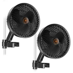 2PCS Spider Farmer 6" Grow Tent Clip Fan Auto Oscillating, Ec Motor, App Control. Fixed Price $89.99.