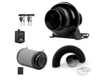 4 Inch Inline Fan Air Carbon Filter And 8 Feet Flexible Ducting For Grow Tent. Fixed Price $30.00.
