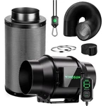 Vivosun Aerozesh G6 6'' 388 Cfm Inline Fan W/E12,CARBON Filter & 8' Ducting. Fixed Price $161.99.