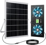 Solar For Chicken Coop, Powered Dual Exhaust Fans With 18000MAH Batter. Fixed Price $110.89.
