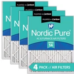 12X24X1 (11 1/2X23 1/2) Pleated Air Filters Merv 14 Plus Carbon Pack. Fixed Price $74.49.