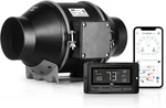 Ipower Quiet 6 Inch Inline Duct Ventilation Fan With Temperature Humidity App Vi. Fixed Price $120.00.