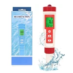 Obest 5 In 1 Digital Water Quality Tester PH/ORP/H2/TEMP/CL Meter, Red White. Fixed Price $75.68.