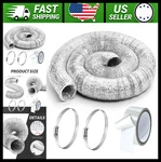 Zonon 4IN 100FT Flexible Aluminum Dryer Vent Hose With Clamps And Tape. Fixed Price $113.99.