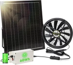 Binglux Solar Exhaust With Battery, 40W 10" Powered Fan, Black. Fixed Price $71.99.