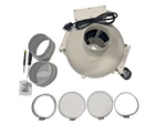 Crispaire 4" 150CFM Radon Mitigation Fan Kit IP67 Waterproof 2700RPM. Fixed Price $92.75.