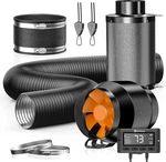 4 Inline Fan Kit W/ Ec Motor, Temp Controller, Carbon Filter, Ducting, 212 Cfm. Fixed Price $299.99.