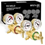 Light Duty Oxygen Acetylene Regulator Set, CGA-540 CGA-200 For Mc Tanks, Outl.... Fixed Price $85.55.