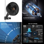 Spider Farmer 6" Grow Tent Smart Clip Fan Ec Motor 10 Speeds Auto Oscillation. Fixed Price $35.99.