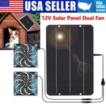 Solar Powered Fan Kit 6W Panel Waterproof Dc Exhaust For Chicken Coop. Fixed Price $19.43.