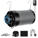 Atour 4'' Air Filtration Kit 12-SPEED Control, Quiet 14CM Fan & Carbon. Fixed Price $85.40.