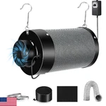 Atour 4'' Air Filtration Kit 12-SPEED Control Quiet 14CM Fan Carbon Filter 6.7FT. Fixed Price $101.38.