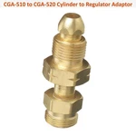 CGA-510 Pol Acetylene Cylinder CGA-520 Tank, Brass Adaptor. Fixed Price $15.62.