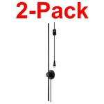 Amucolo 2-PACK 39.4 In. Dimmable Plug Wall Sconce Lights Matte Black. Fixed Price $73.50.