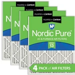 18X20X1 (17 1/2X19 1/2) Pleated Air Filters Merv 13 Plus Carbon 4 Pack. Fixed Price $67.99.
