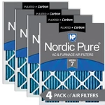 18X20X1 (17 1/2X19 1/2) Pleated Air Filters Merv Plus Carbon 4 Pack. Fixed Price $57.49.