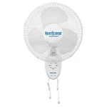 Hurricane Supreme 12" 90 Degree Oscillating 3 Speed Wall Mounted Fan,white(used). Fixed Price $26.34.