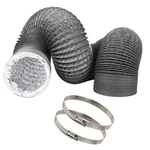 Certbuy 4IN Flexible 4-LAYERS Aluminum Vent Duct Hose, 12FT, Gray, Hvac Tubing. Fixed Price $26.49.