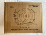 Vivosun 306201P-6 Inline Duct Fan W/ Variable Speed Controller, 390 Cfm. Fixed Price $58.95.