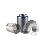 Hydro Crunch Inch 100 Cfm Booster Fan & 4" X 12" Carbon Filter With 25FT.. Fixed Price $62.96.
