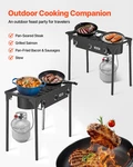 Vevor 3 Burner Outdoor Propane Gas Stove, 225,000 Btu Lpg Camping. Fixed Price $149.90.