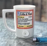 White Premium Rx Ceramic Mug All One Coffee Cup And Smoking Pipe. Fixed Price $19.99.