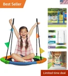 Eco-friendly 24" Swing Seat With Heavy-duty Ropes Perfect For Kids & Adults. Fixed Price $55.50.