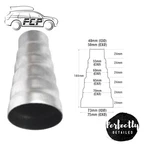 E-tech Steel Exhaust Pipe Reducer 48MM 75MM 6 Step Adapter Performance System. Fixed Price $14.56.